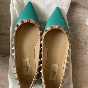 Valentino Flats Tiffany Blue (like new) size 35
